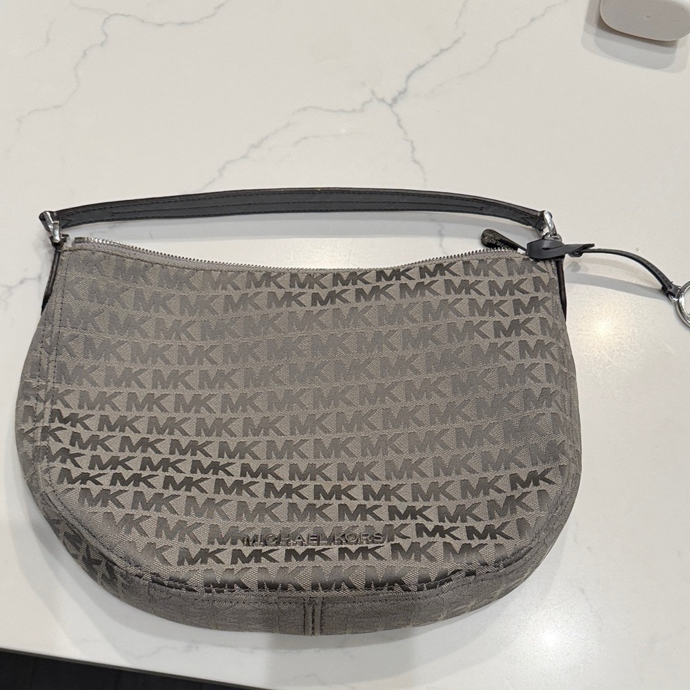 Michael Kors Black and Gray Monogram Bag